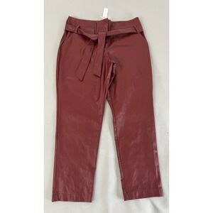 New York And Company‎ Women's Faux Leather Red Pants Sz 16 New